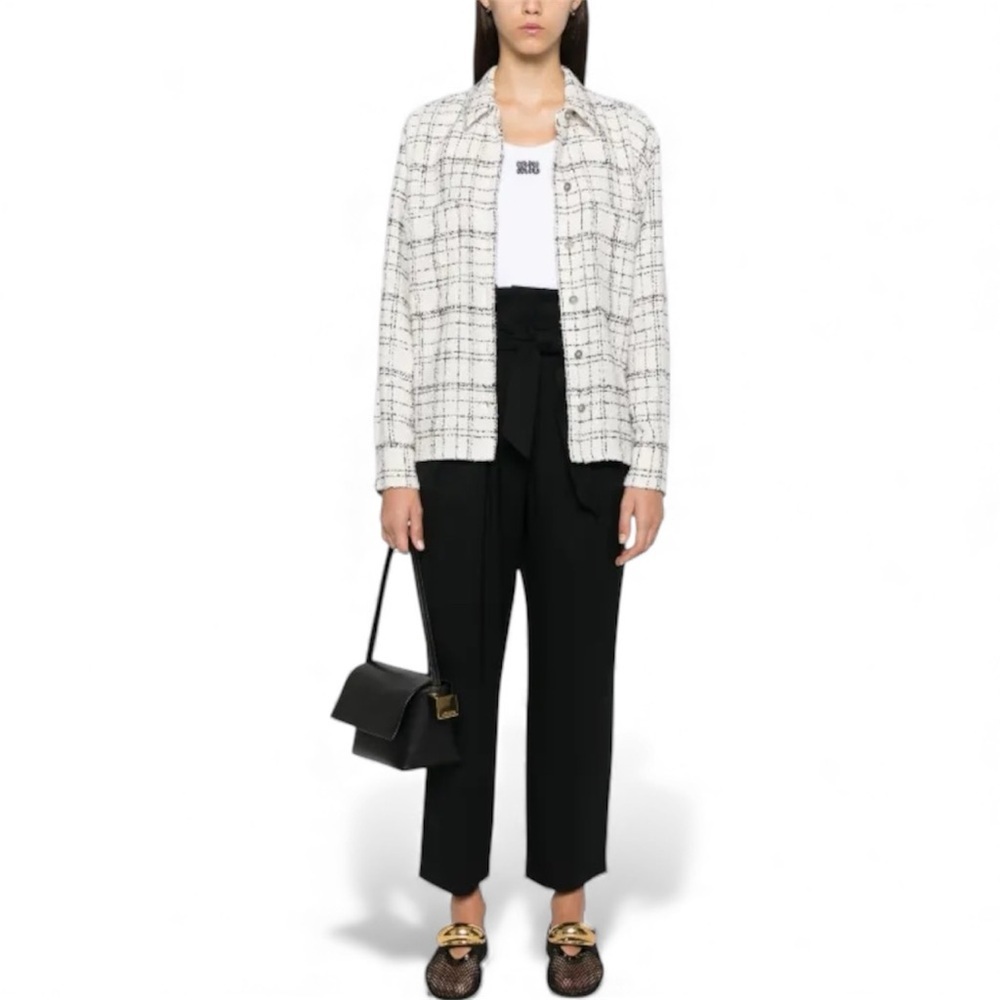 IRO Paris Zunny Tweed Plaid Women's Jacket - Cream and Black
